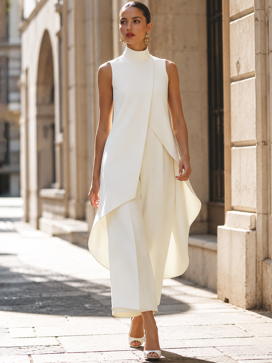 Tuta lunga dalla linea elegante Nero | Aurella Milano