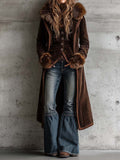 Flavia | Cappotto Maxi Marrone con Ecopelliccia