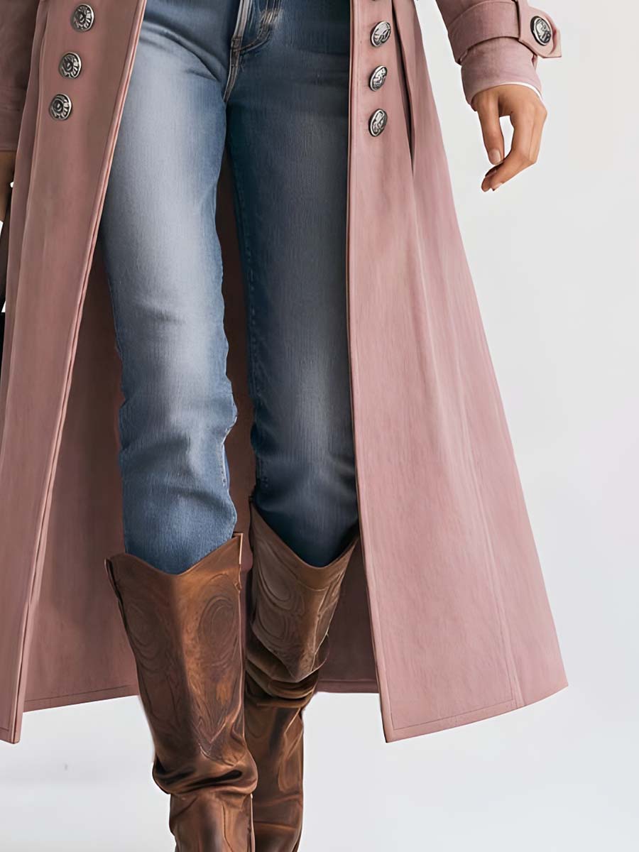 Maddalena | Cappotto Effetto Suede Stile Militare