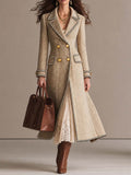 Camilla | Cappotto Lungo Spigato Doppiopetto
