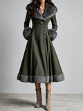 Ginevra | Cappotto Lungo Svasato con Bordo in Ecopelliccia