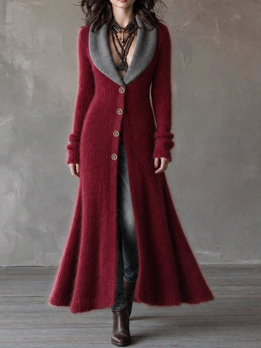 Rossana | Cardigan Spolverino Color Cremisi