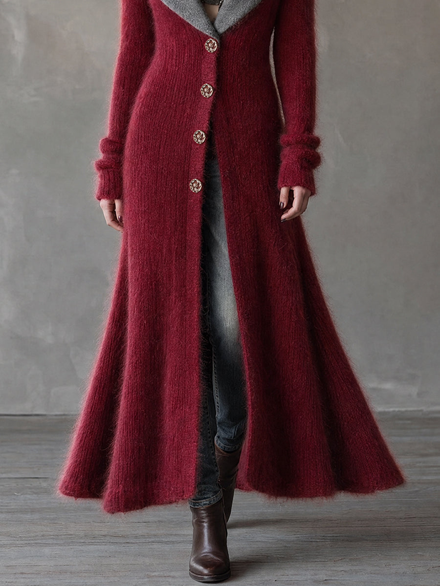 Rossana | Cardigan Spolverino Color Cremisi