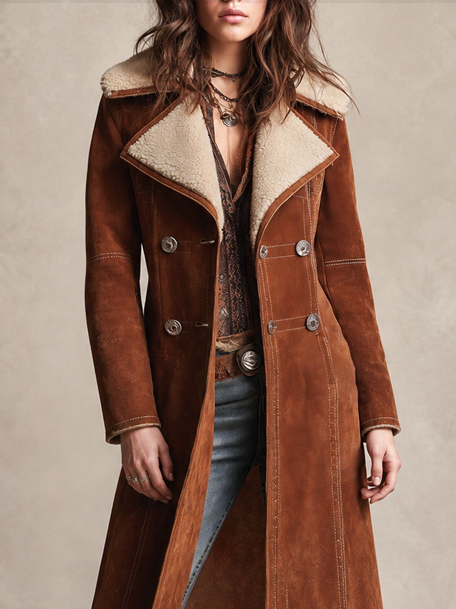 Miriam | Spolverino Desert Rose Effetto Shearling