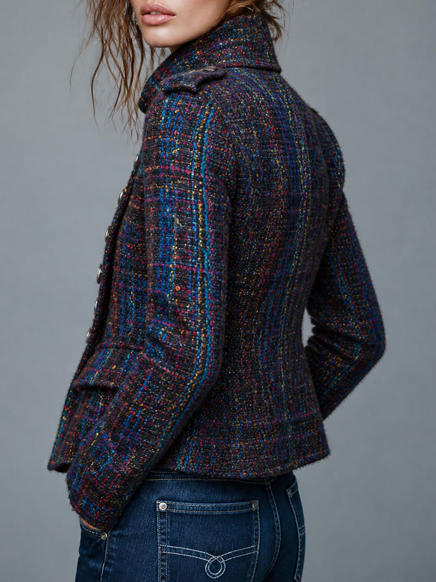Ottavia | Cappotto in Tweed Stile Militare