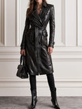 Allegra | Trench Midi in Ecopelle con Cintura