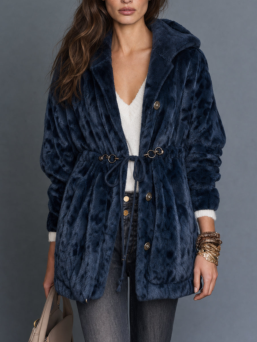 Estelle | Giacca Nero Notte in Ecopelliccia