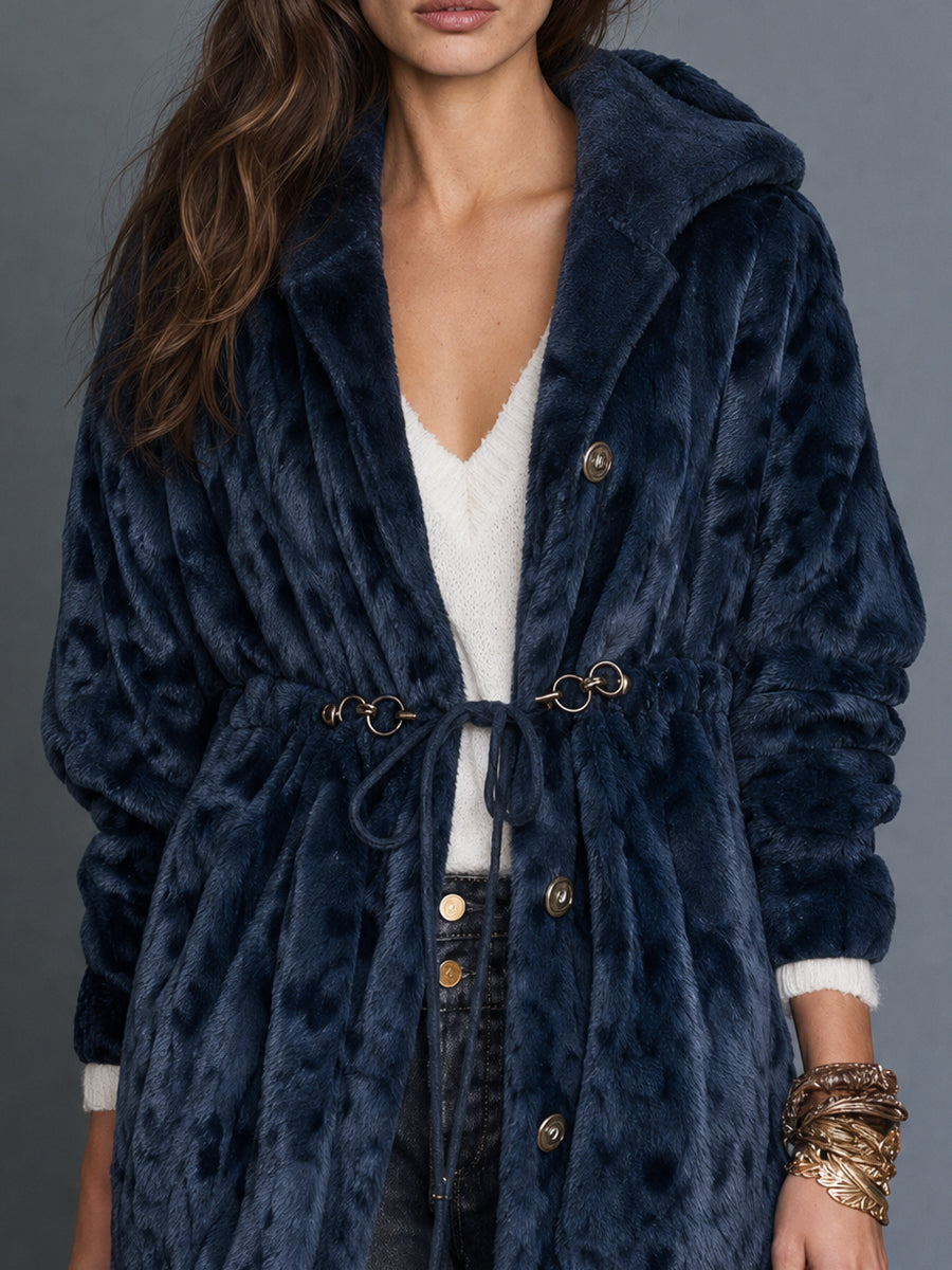 Estelle | Giacca Nero Notte in Ecopelliccia
