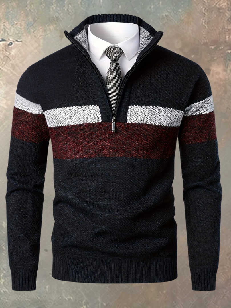 Mario – Maglione con Mezza Zip