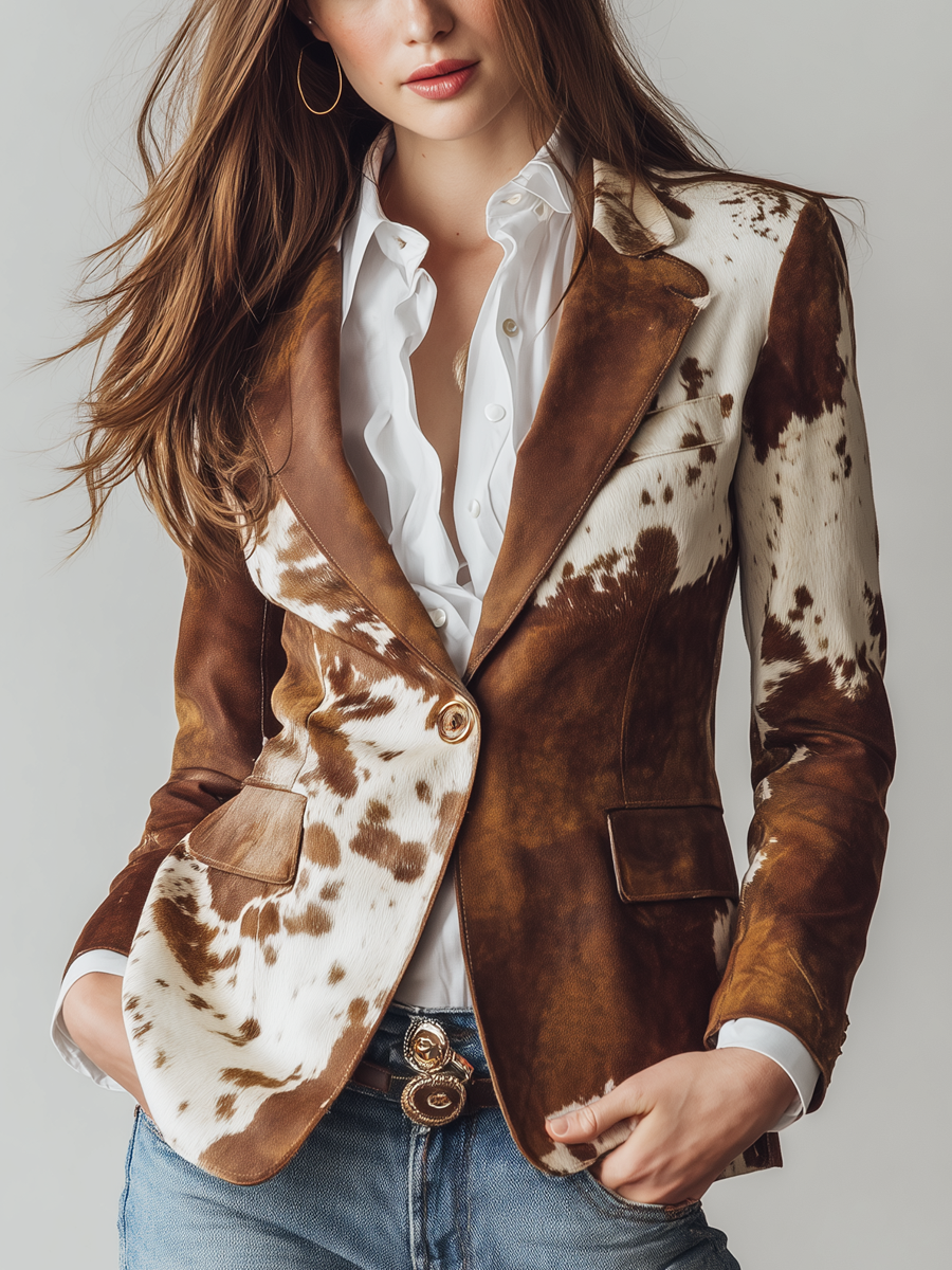 Manuela – Blazer Animalier Vintage