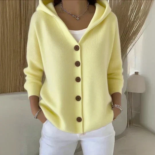 Cardigan con cappuccio Rosa | Aurella Milano