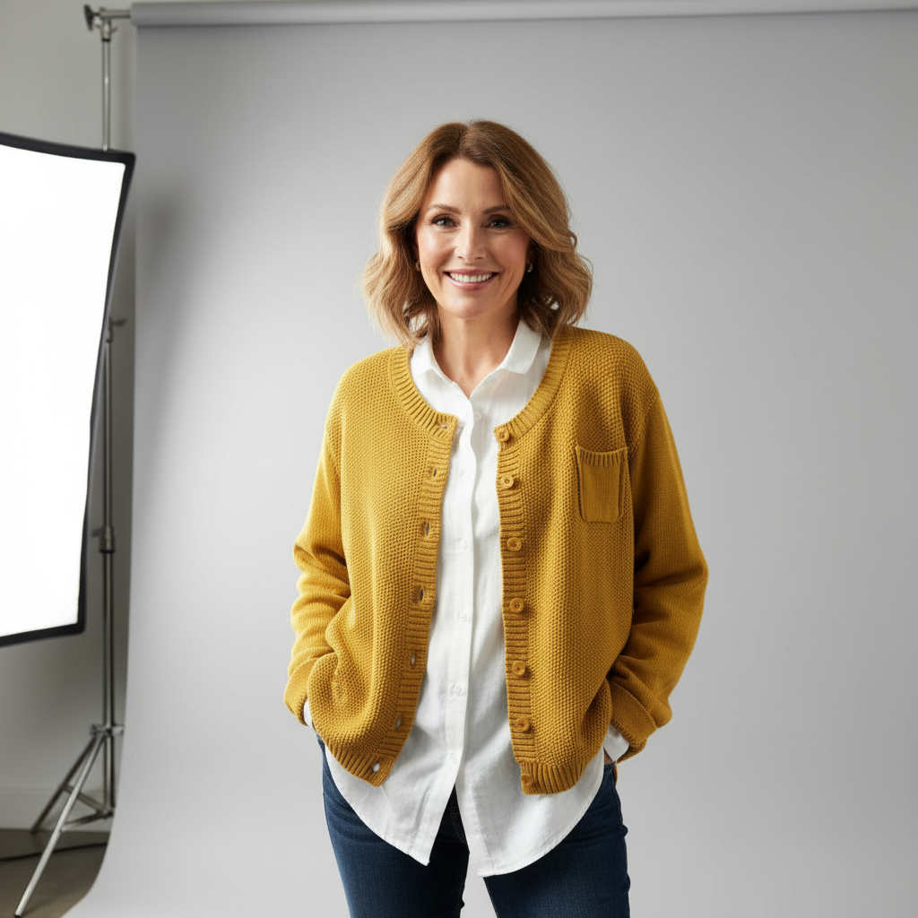 Lavinia | Cardigan Morbido con Bottoni - Aurella Milano