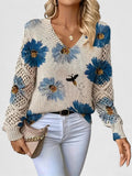 Beatrice | Maglione Floreale Traforato - Aurella Milano