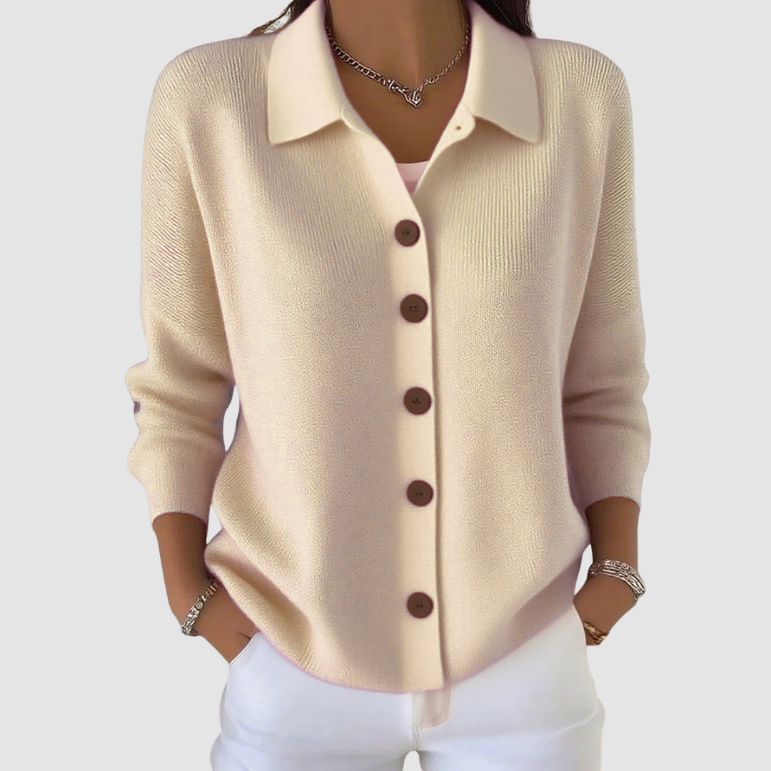 Mila | Cardigan con Colletto e Bottoni - Aurella Milano