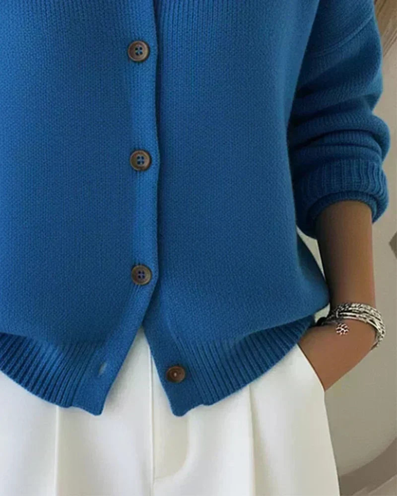 Gilet in maglia con colletto a camicia