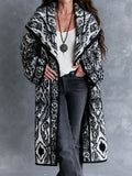 Iris | Cappotto Maxi in Maglia Bianco e Nero