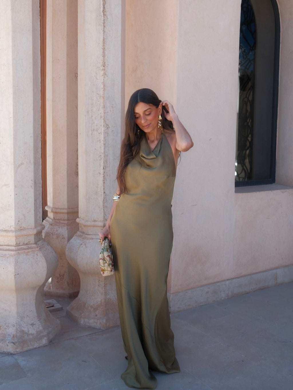 velmara-34 · abito lungo-viscosa-verde · 71016882667857