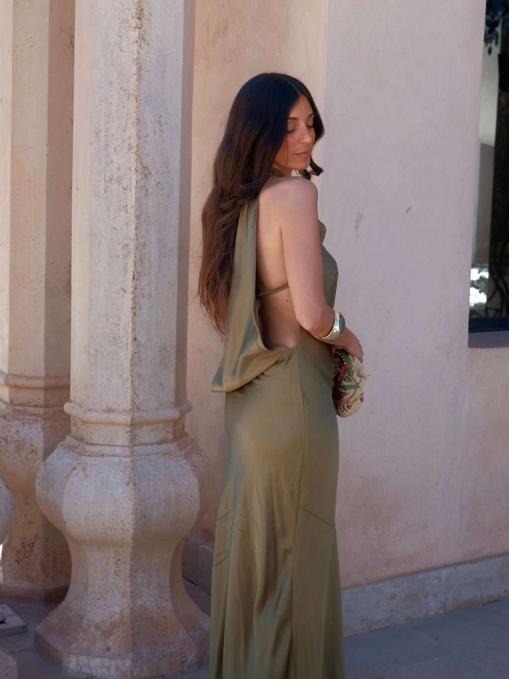 velmara-34 · abito lungo-viscosa-verde · 71016882733393