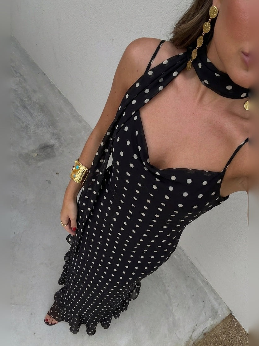 velmara-34 · abito-midi-a-pois-spalle-sottili · 71034147438929