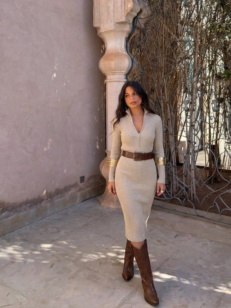 velmara-34 · abito midi in maglia fine e pulita · 71034233094481