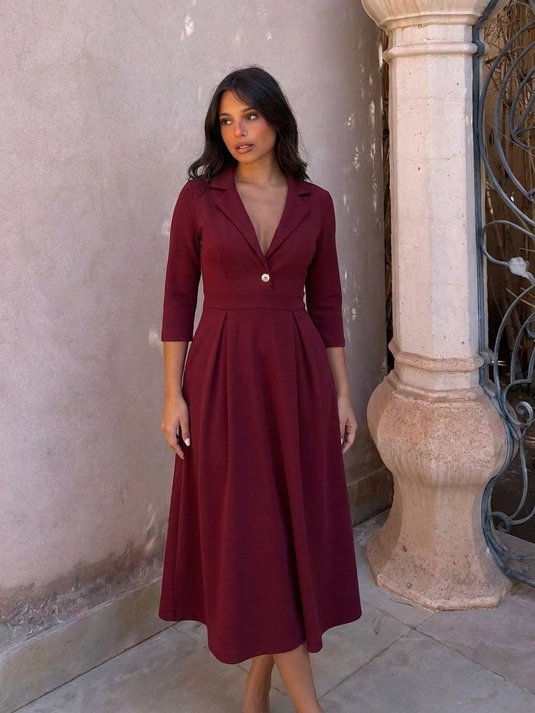velmara-34 · abito midi svasato a vita alta · 71036692627793