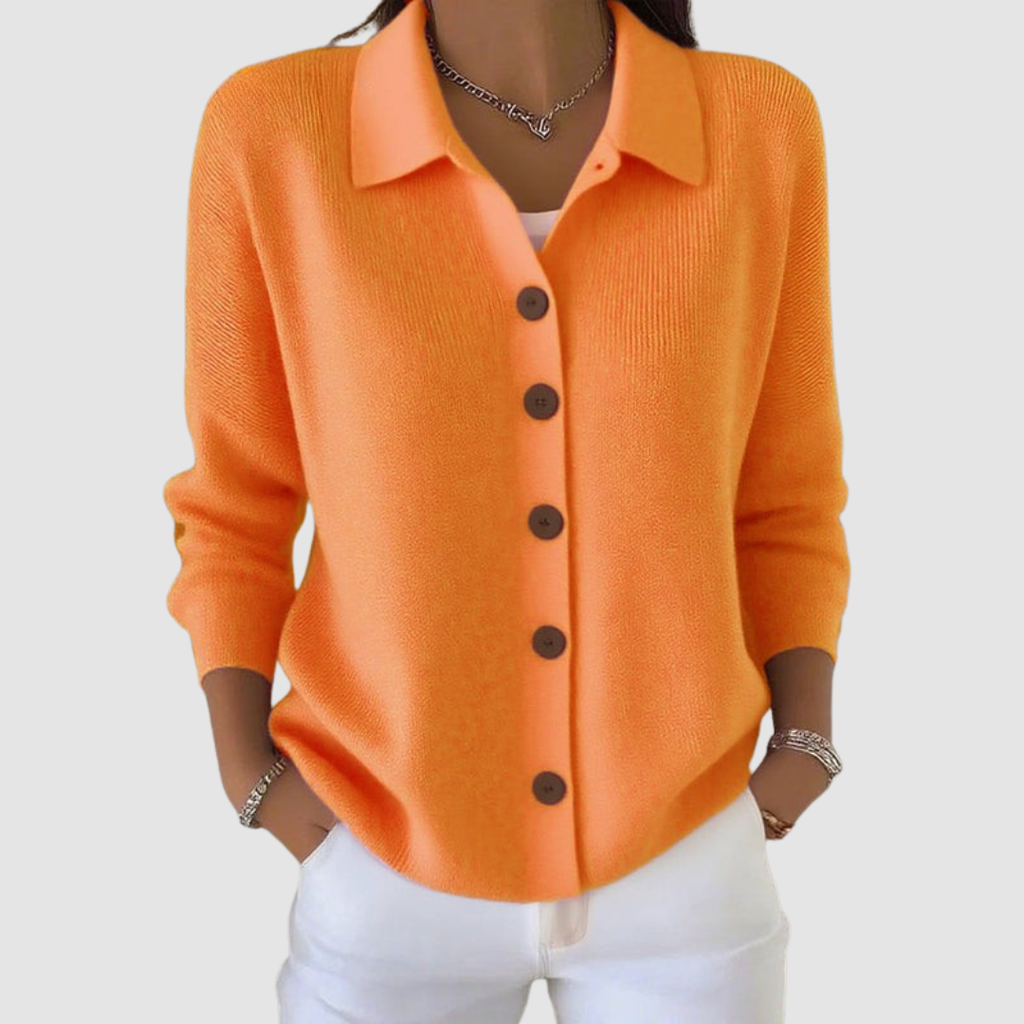 Mila | Cardigan con Colletto e Bottoni - Aurella Milano
