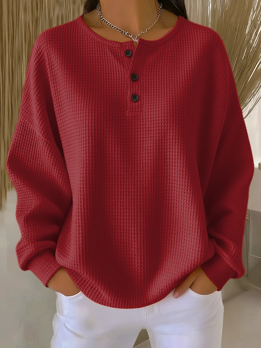 Felpa Henley Waffle Tab