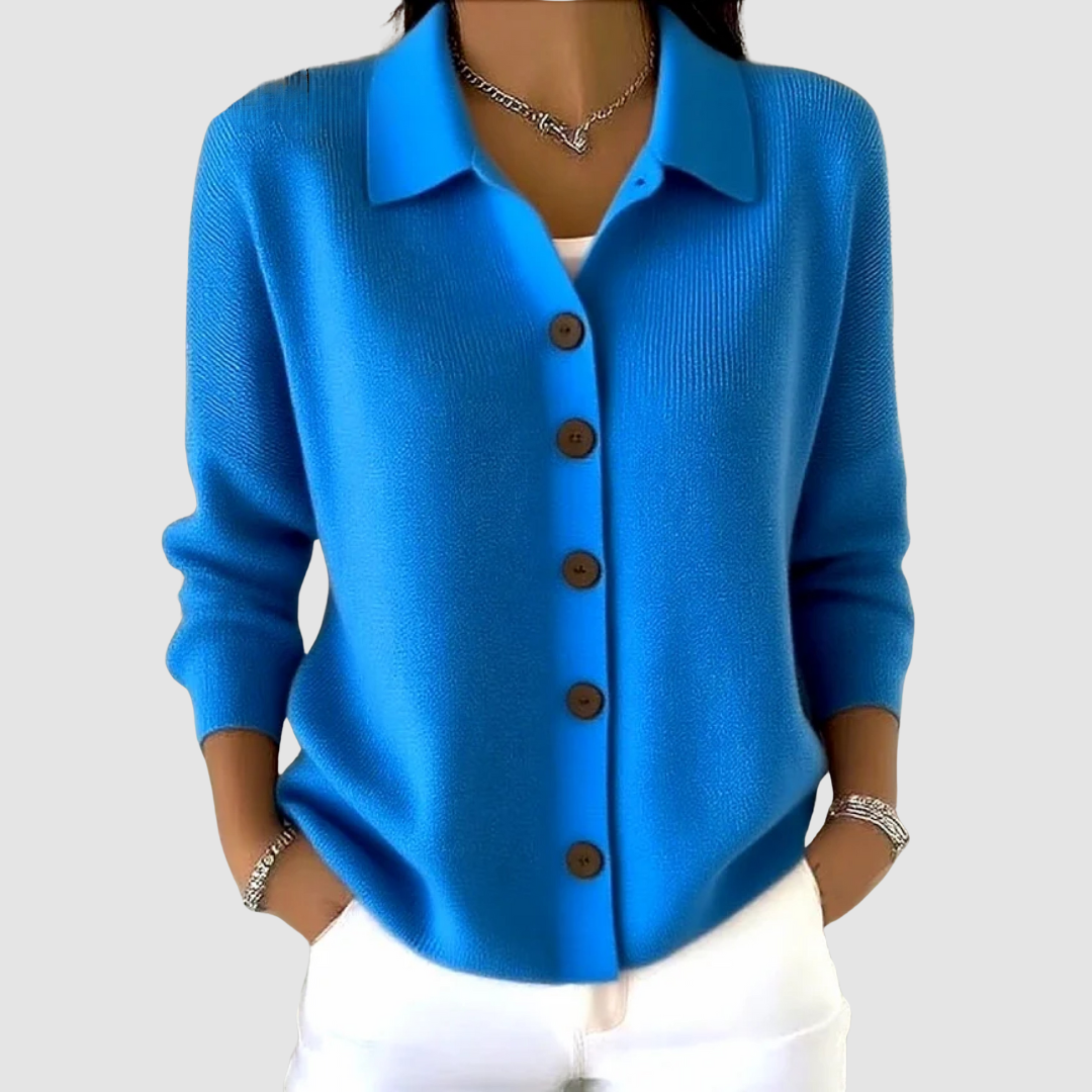 Mila | Cardigan con Colletto e Bottoni - Aurella Milano