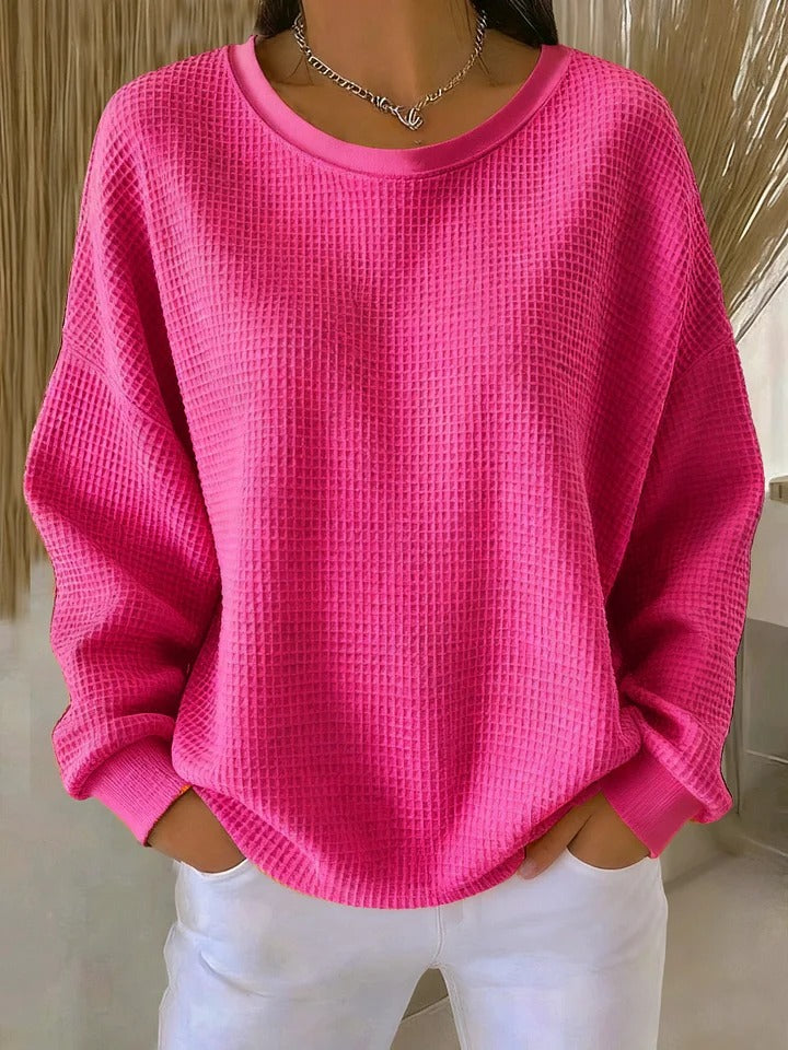 Maglione waffle dalla vestibilità classica