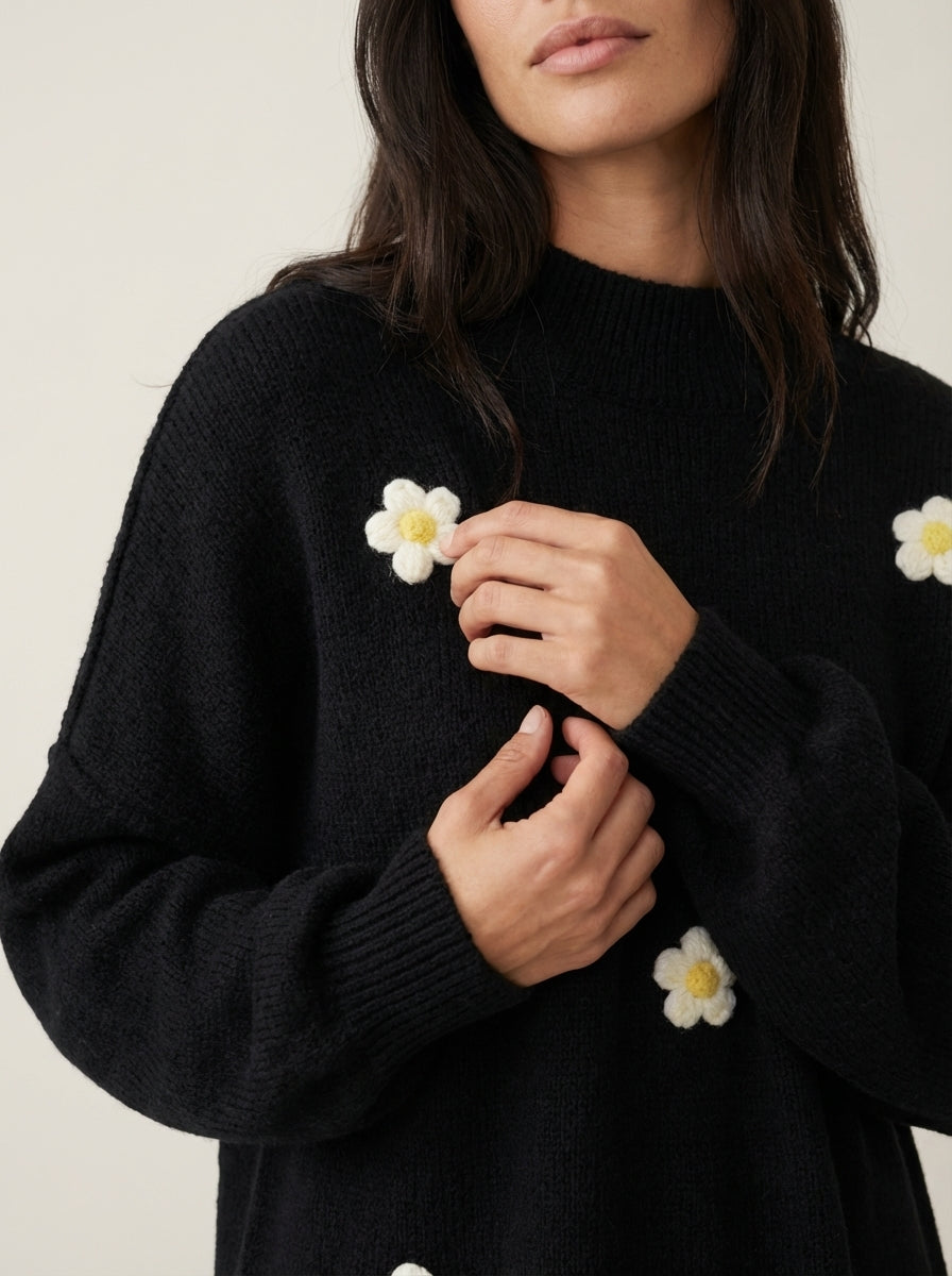 Luna - Felpa Pullover Floreale | Aurella Milano