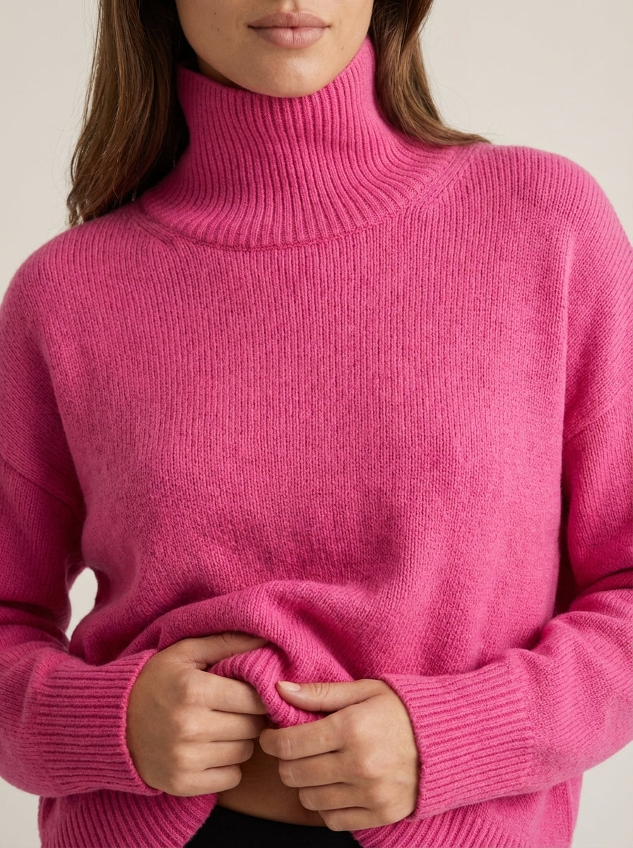 Agata - Maglione Dolcevita in Maglia | Aurella Milano