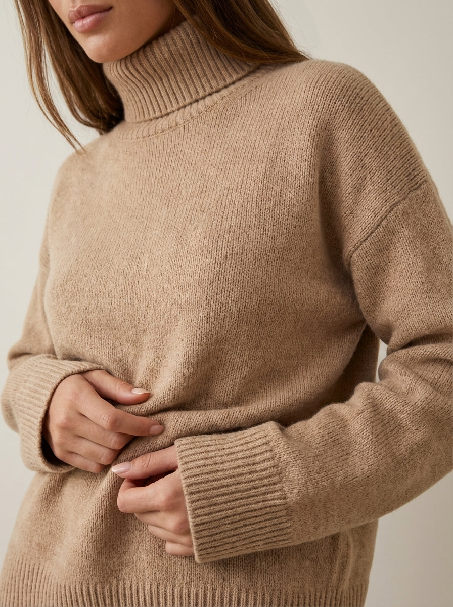 Agata - Maglione Dolcevita in Maglia | Aurella Milano