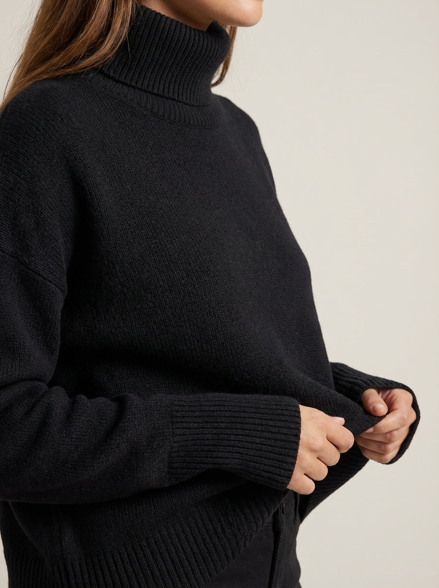 Agata - Maglione Dolcevita in Maglia | Aurella Milano