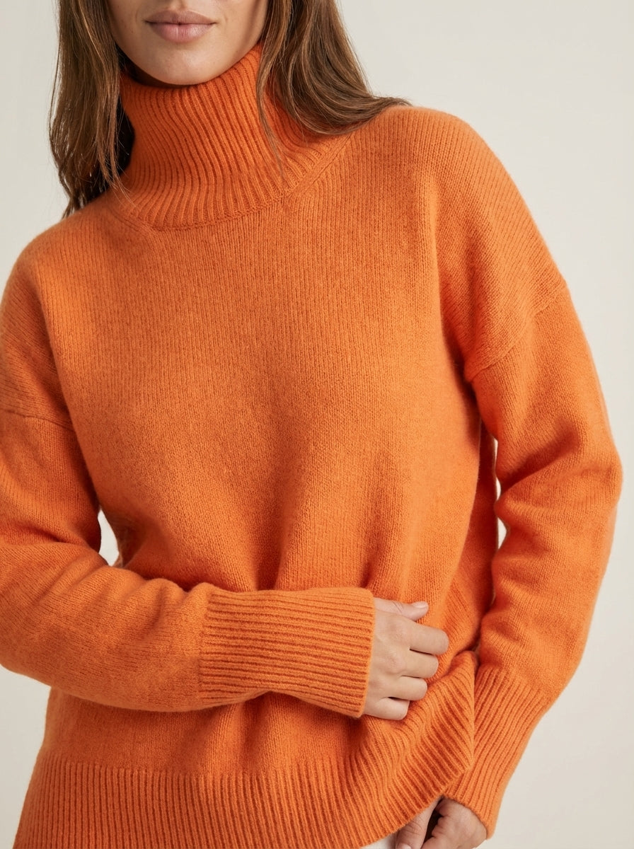 Agata - Maglione Dolcevita in Maglia | Aurella Milano