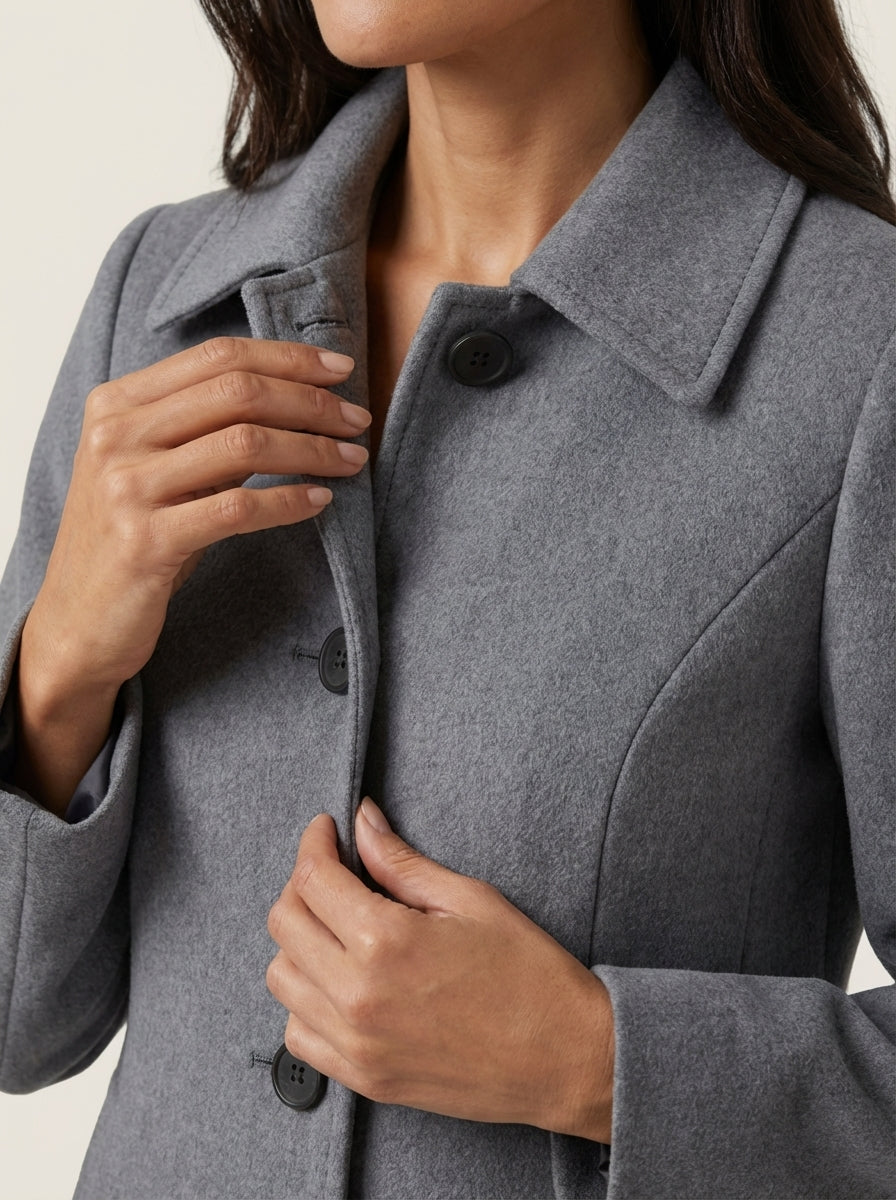 Elena - Cappotto Invernale con Bottoni | Aurella Milano