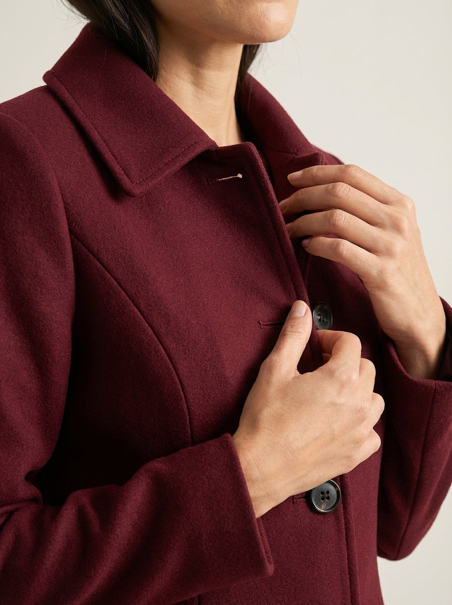 Elena - Cappotto Invernale con Bottoni | Aurella Milano