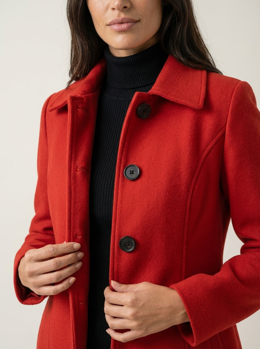 Elena - Cappotto Invernale con Bottoni | Aurella Milano