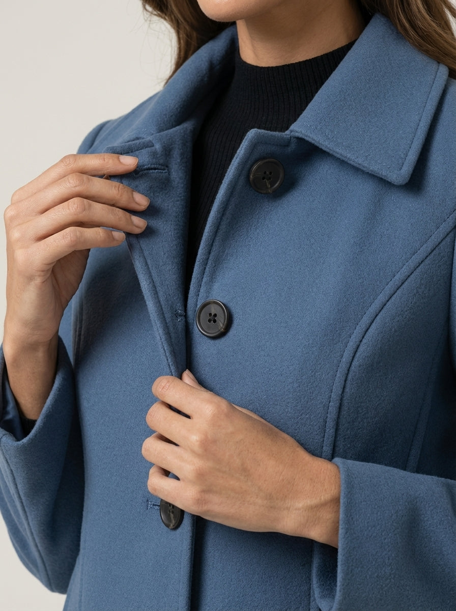 Elena - Cappotto Invernale con Bottoni | Aurella Milano