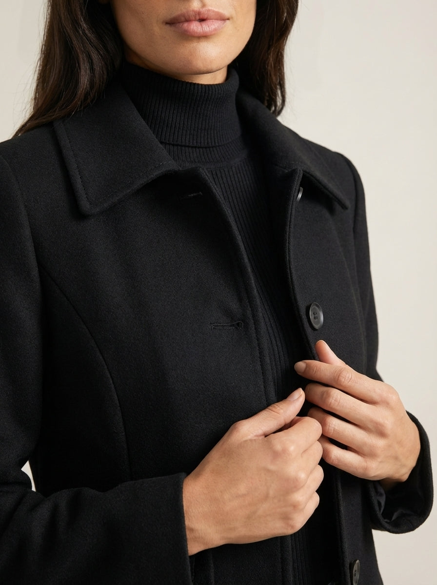 Elena - Cappotto Invernale con Bottoni | Aurella Milano