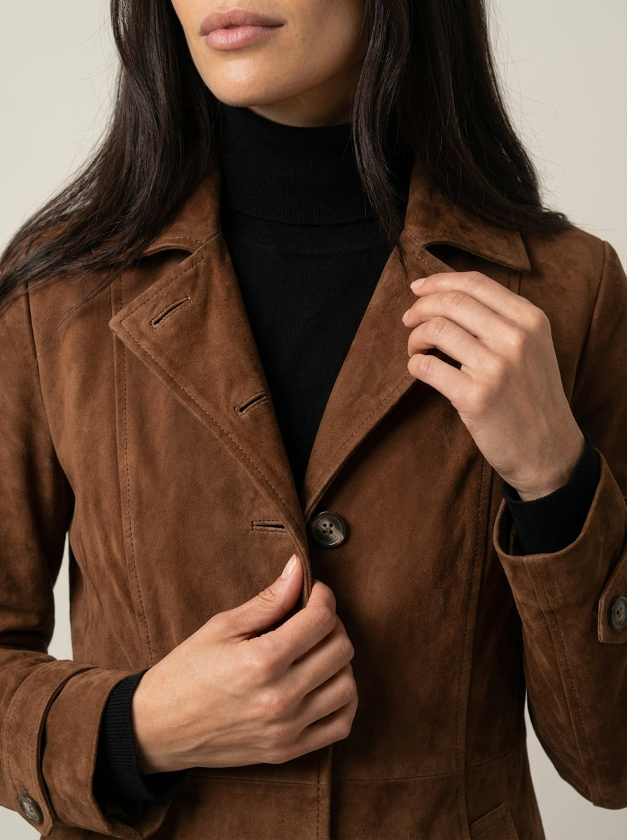 Teresa - Cappotto Vintage Effetto Camoscio | Aurella Milano