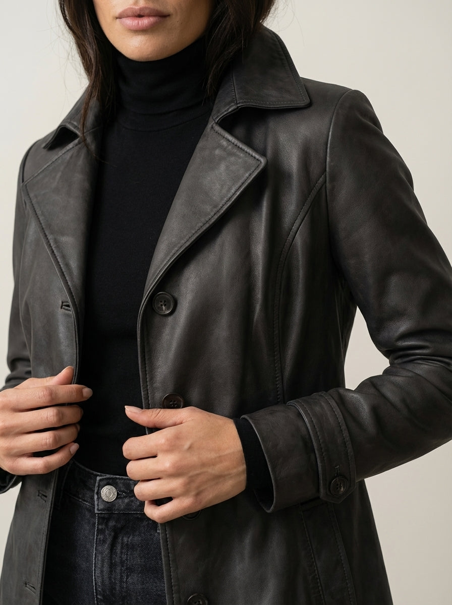 Teresa - Cappotto Vintage Effetto Camoscio | Aurella Milano