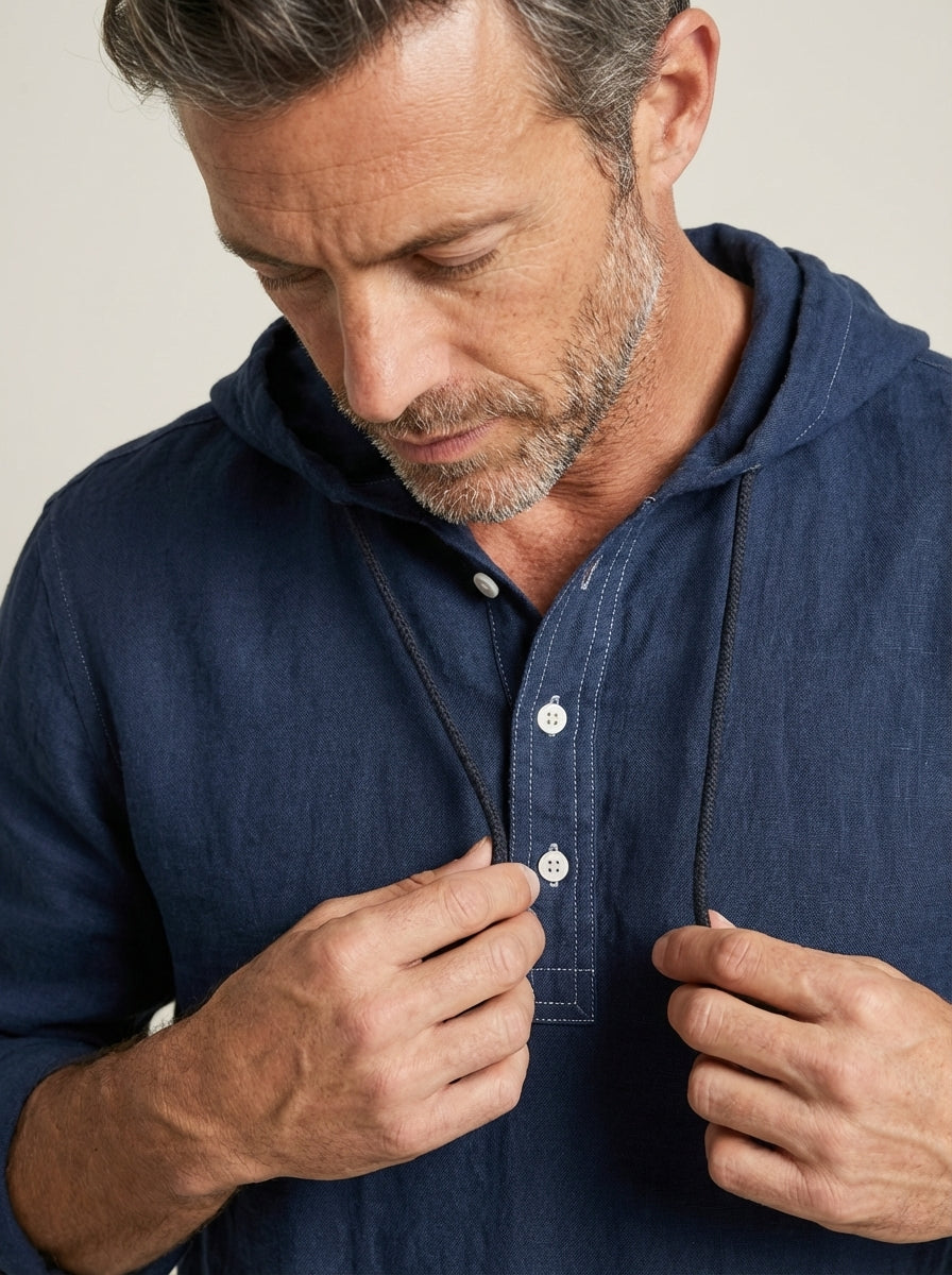 Dario - Camicia Premium con Cappuccio da uomo | Aurella Milano