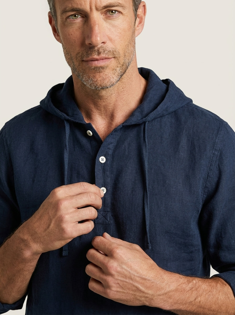 Dario - Camicia Premium con Cappuccio da uomo | Aurella Milano