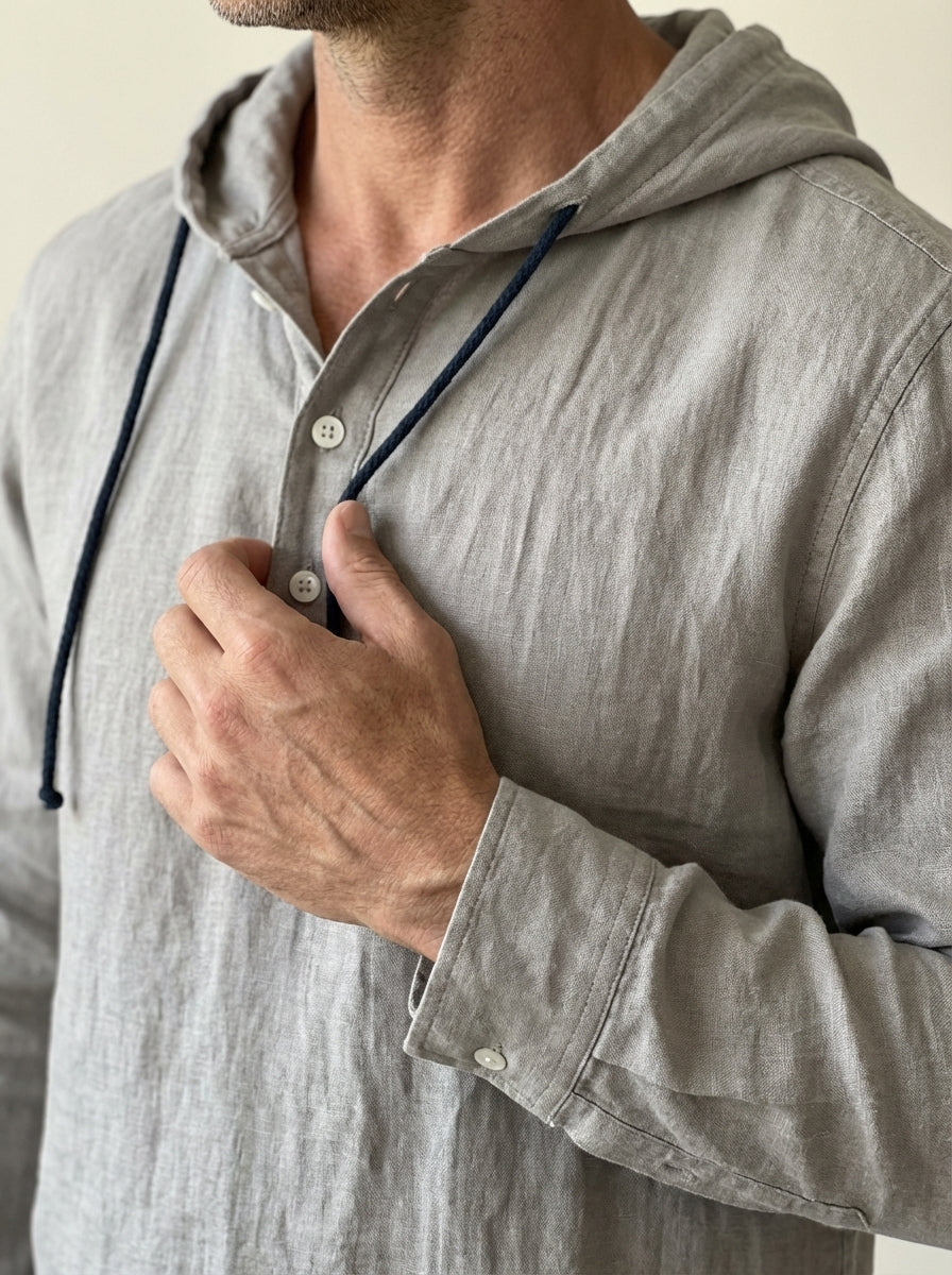 Dario - Camicia Premium con Cappuccio da uomo | Aurella Milano