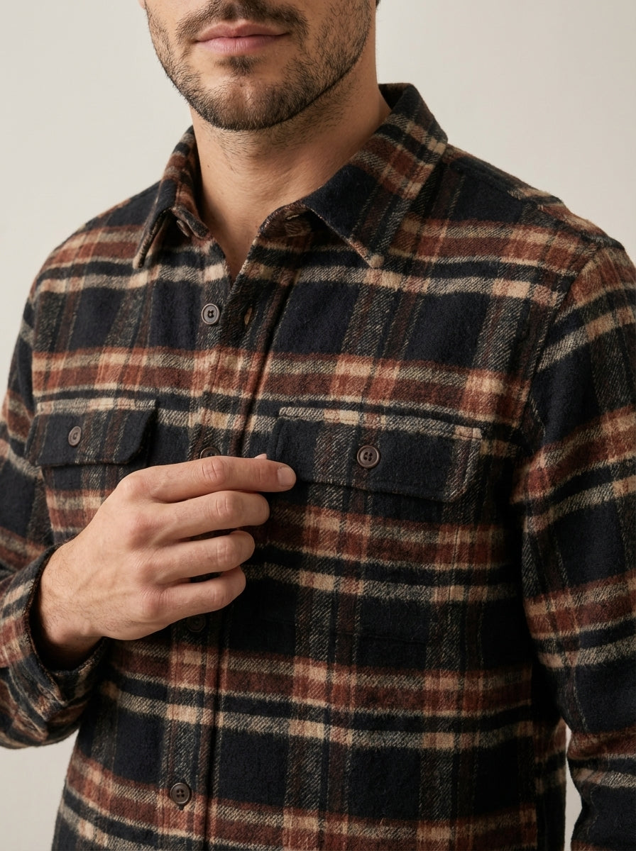 Leone - Camicia a Quadri in Cotone da uomo | Aurella Milano