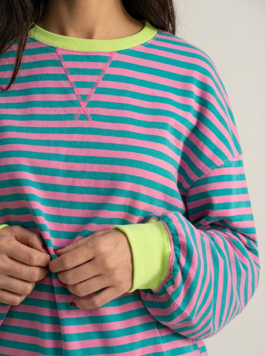 Isabella - Maglia a Righe a Maniche Lunghe | Aurella Milano