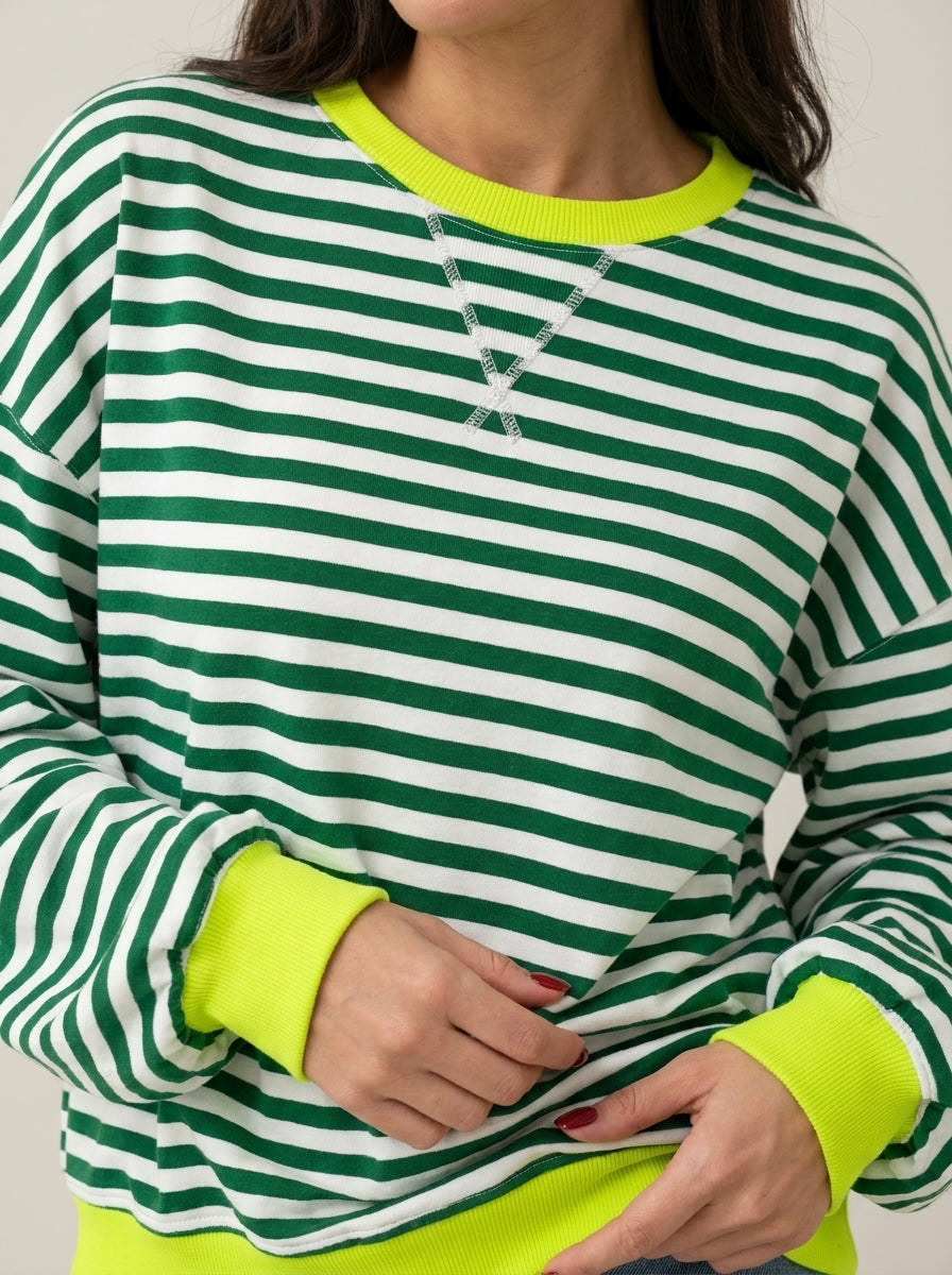 Isabella - Maglia a Righe a Maniche Lunghe | Aurella Milano