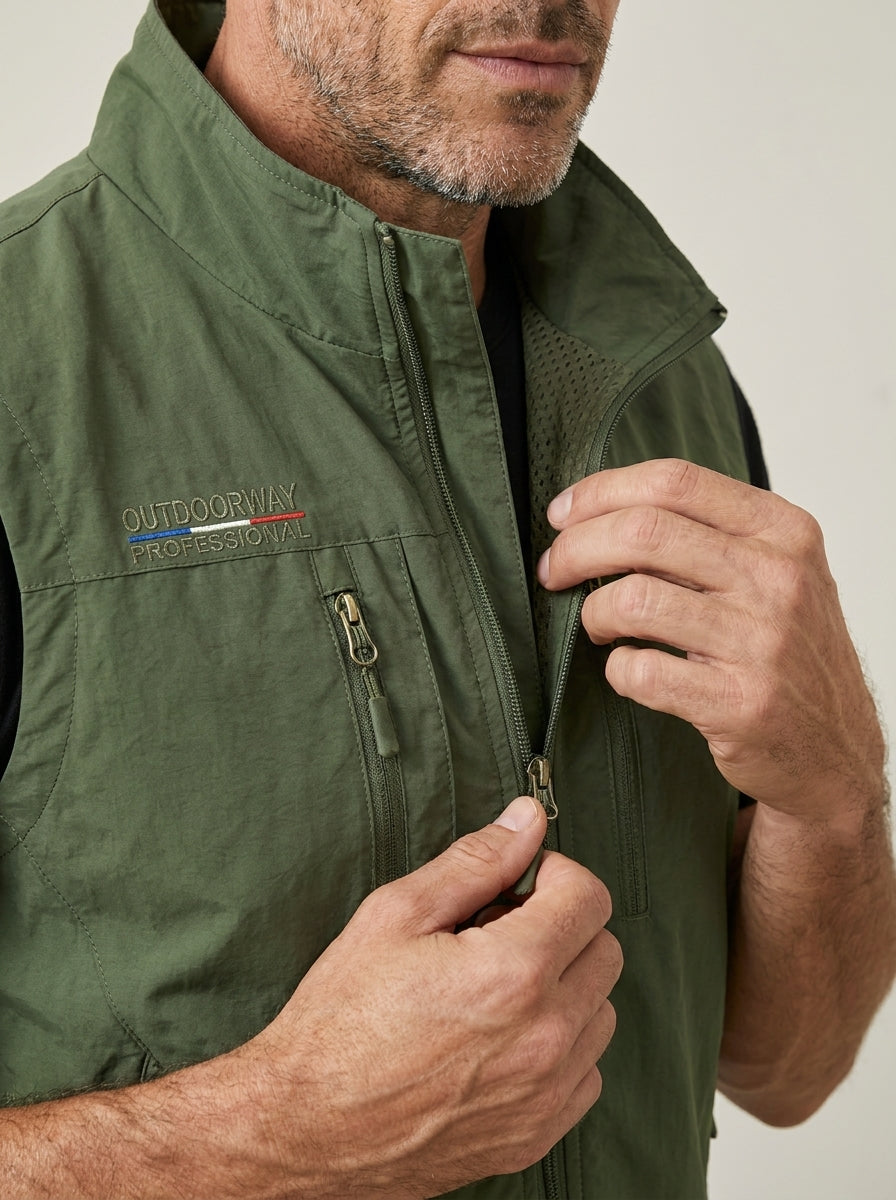 Vincenzo - Gilet Tecnico Traspirante Multitasche da uomo | Aurella Milano