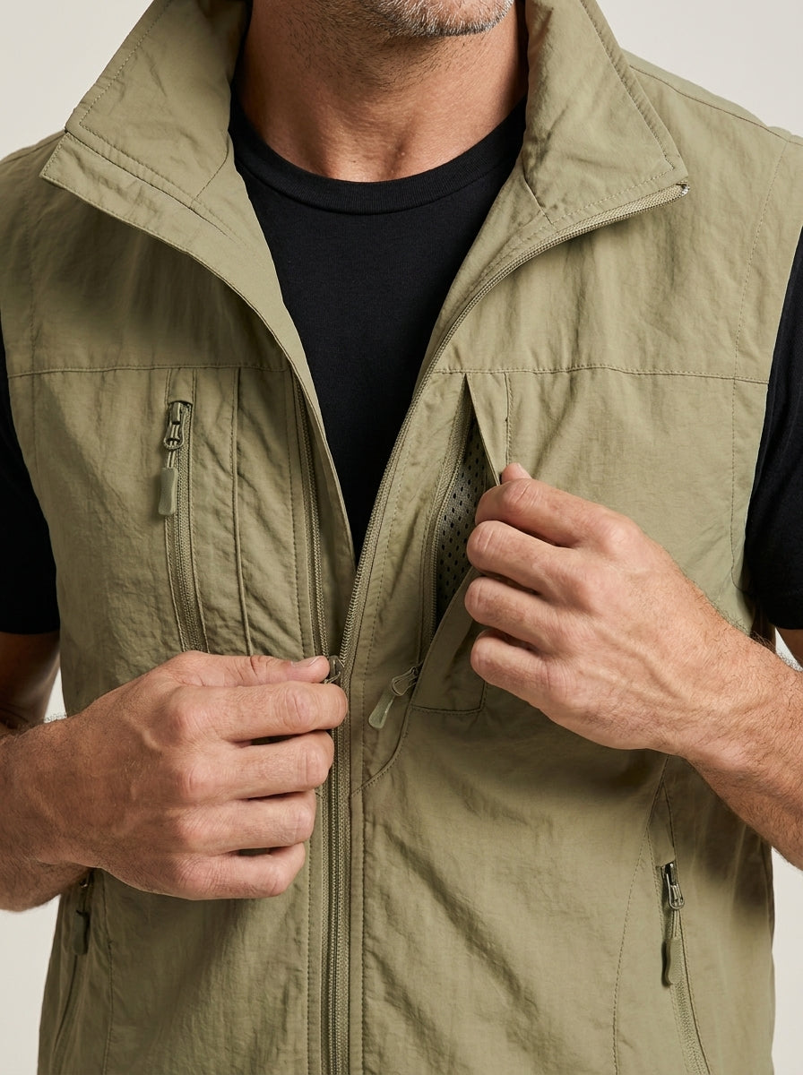 Vincenzo - Gilet Tecnico Traspirante Multitasche da uomo | Aurella Milano
