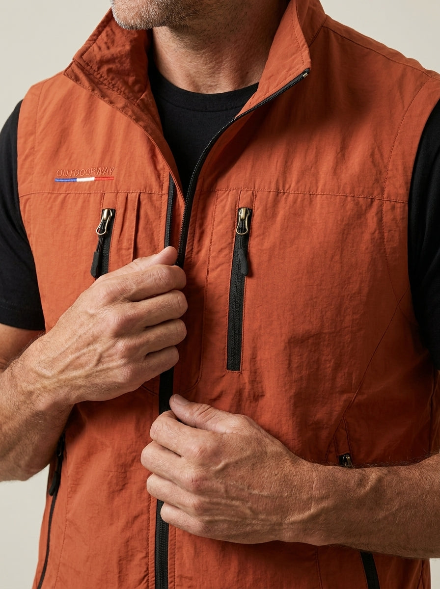 Vincenzo - Gilet Tecnico Traspirante Multitasche da uomo | Aurella Milano
